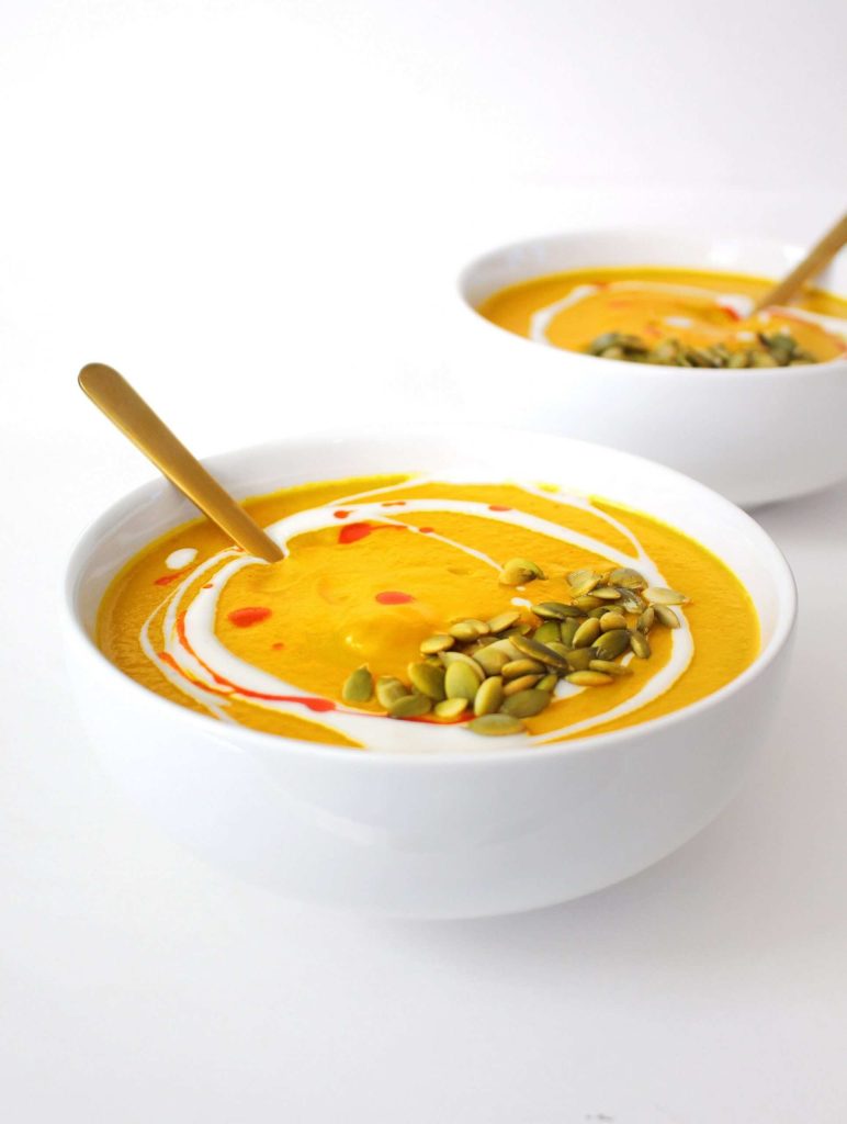 Creamy vegan pumpkin soup