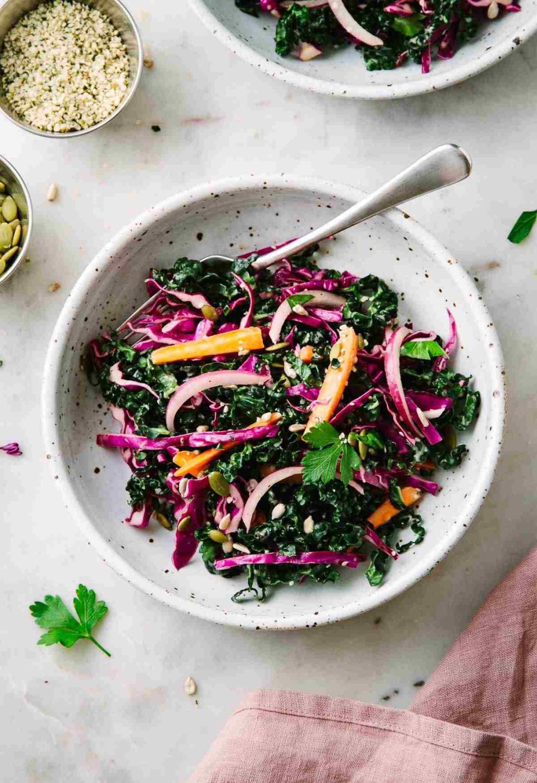 Kale + Red Cabbage Slaw - Seventh Day Adventist Diet