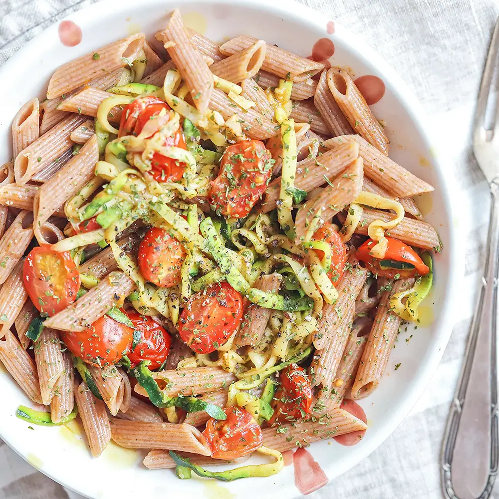 Zucchini Tomato Pasta SDA diet